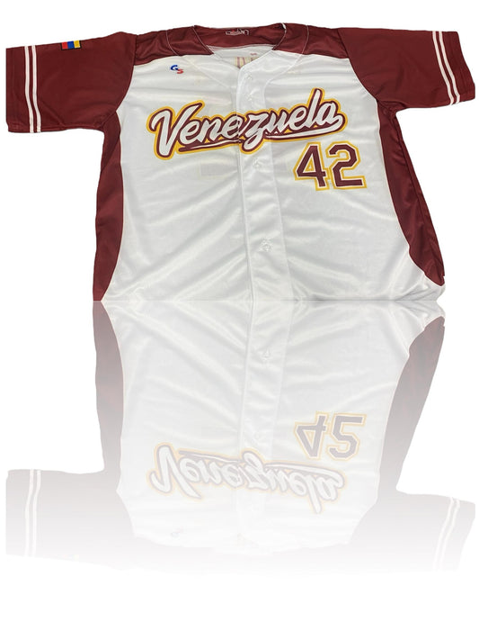 CAMISA BASEBALL VENEZUELA BLANCA