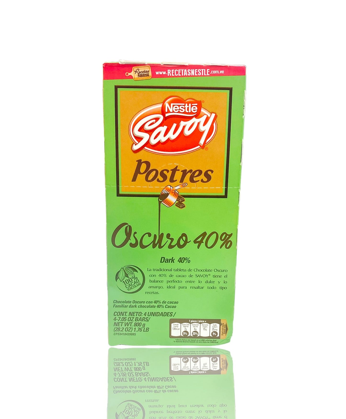 CHOCOLATE POSTRE 40% CAJA 200gr